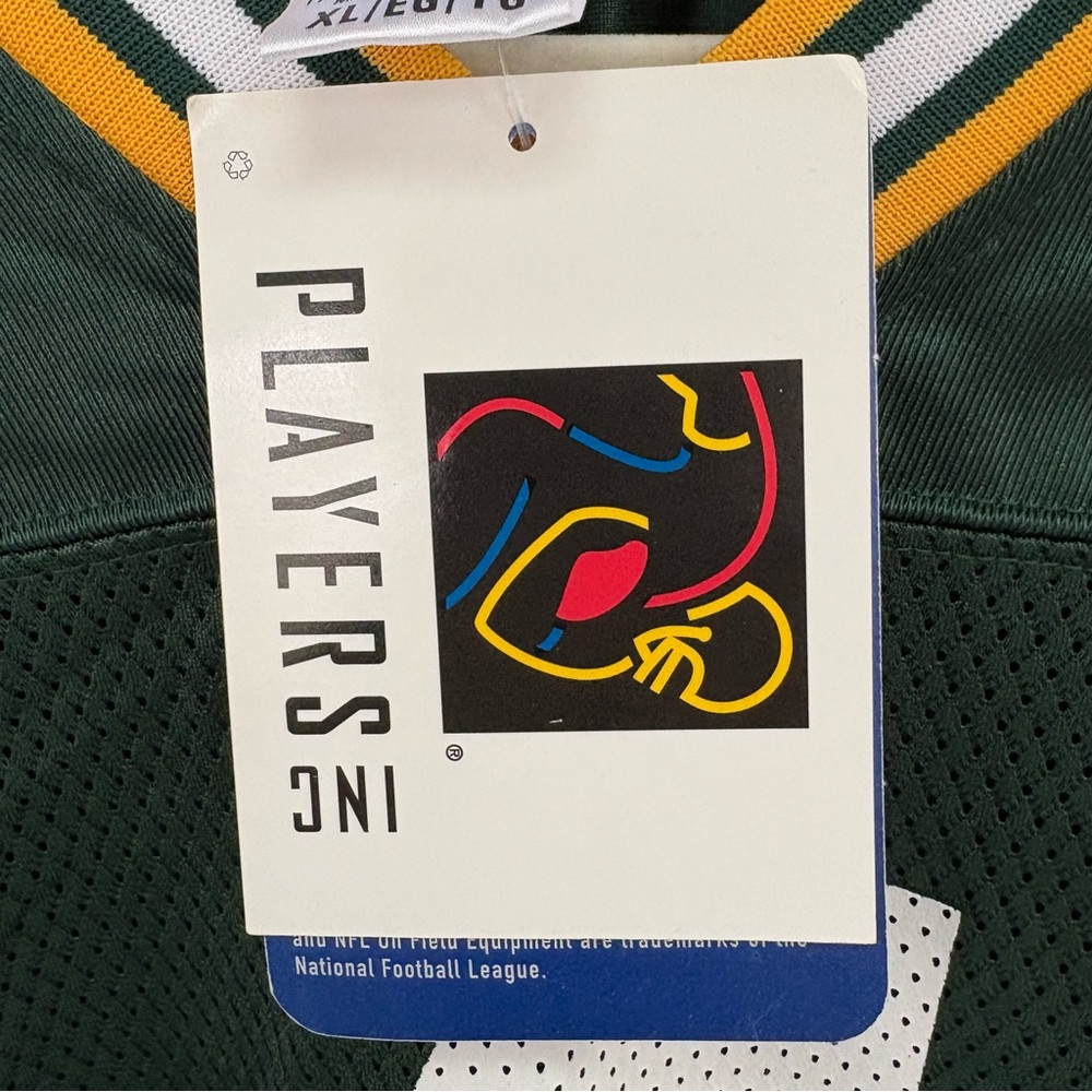 Reebok Men’s Size XL NFL Equipment Green Bay Packers Favre 4 Football Jersey NWT - Picture 8 of 12